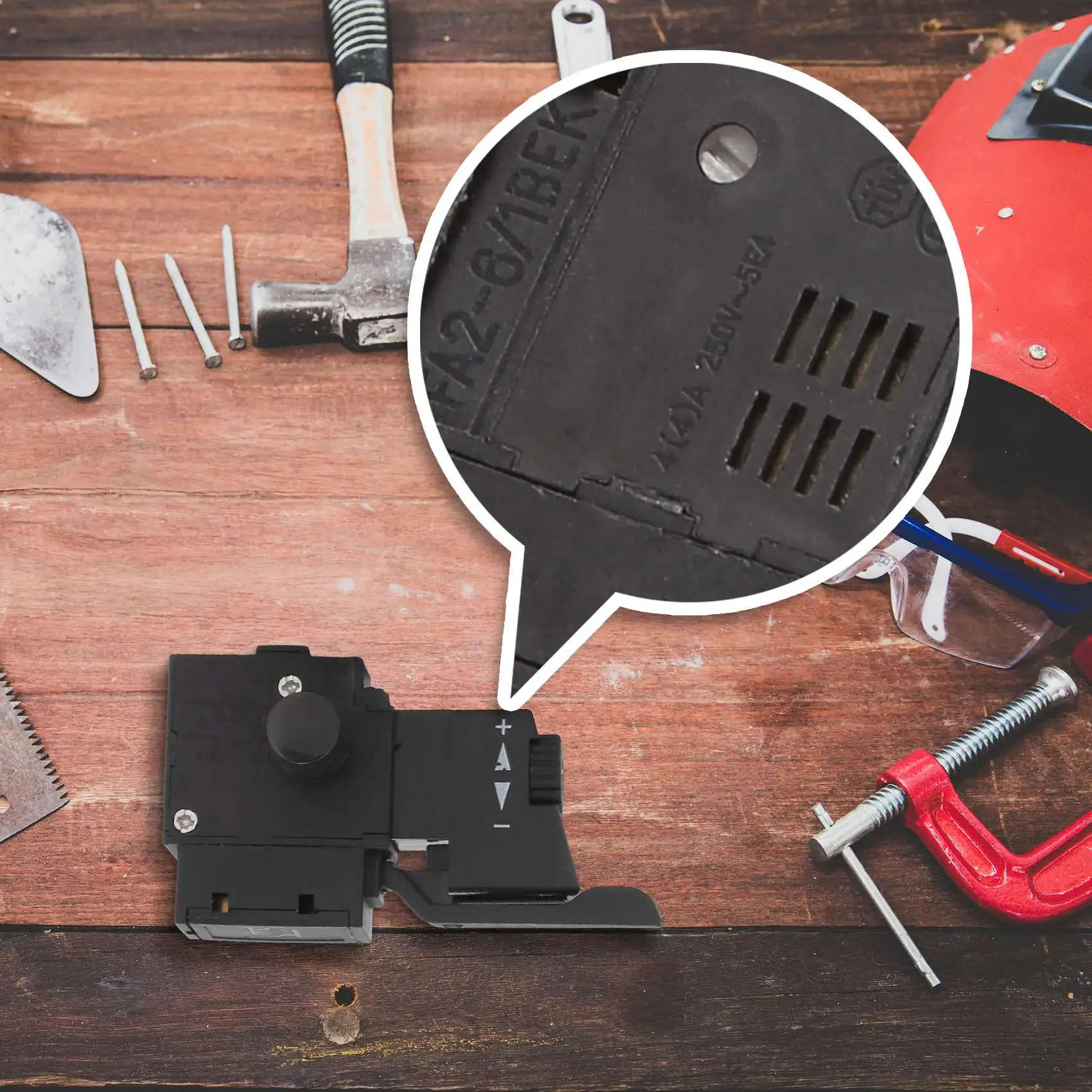 ABFA FA2-6/1BEK SPST Lock on Power Tool Trigger Button Switch Black