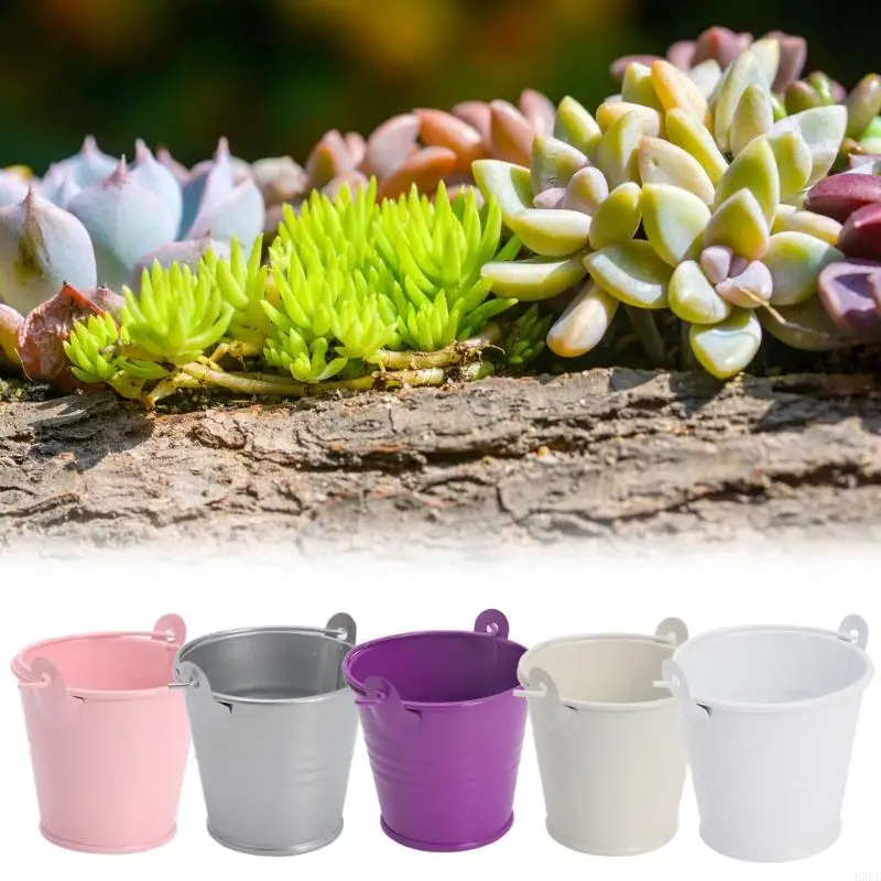 H9EC Mini Flower Pot с ручкой для хранения конфеты конфеты Организатор для хранения ковша для Хэллоуина Рождество Pary