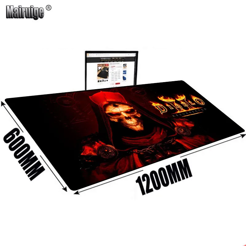 

120X60MM Mouse Pad Diablo 2 Anti-slip Gamer Computer Office Keyboard Mouse Mat Xxl Laptop Desk Mat Gaming Pc Mousepad Game Mat