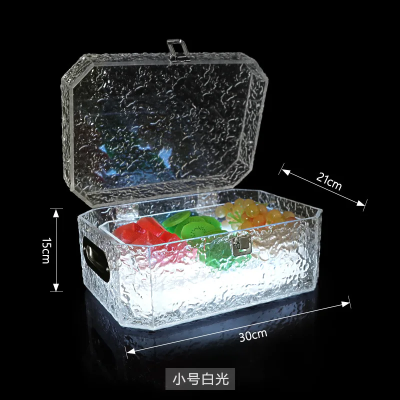 Bar acrylic fruit box VIP fruit gift box KTV night game large fruit plate wine props