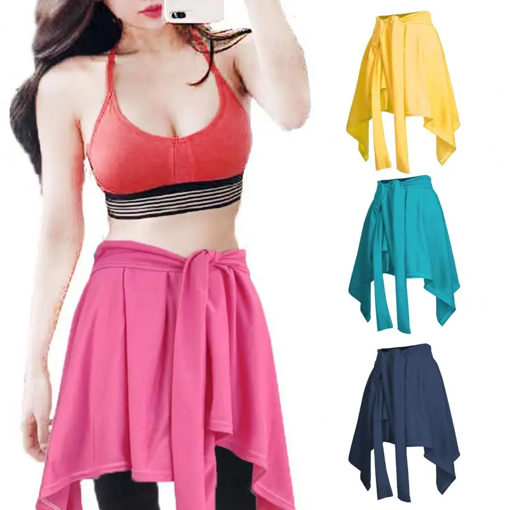 Athletic Skirt Sporty Style Yoga Skirt with Adjustable Waist One-piece Design for Women Mini Skort for Dance Fitness