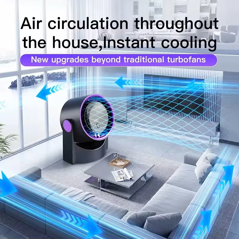 Xiaomi MIJIA 100 Level Electric Fan Circulator Wireless Portable Home Quiet Ventilator Desktop Digital Display Fan Air Cooler