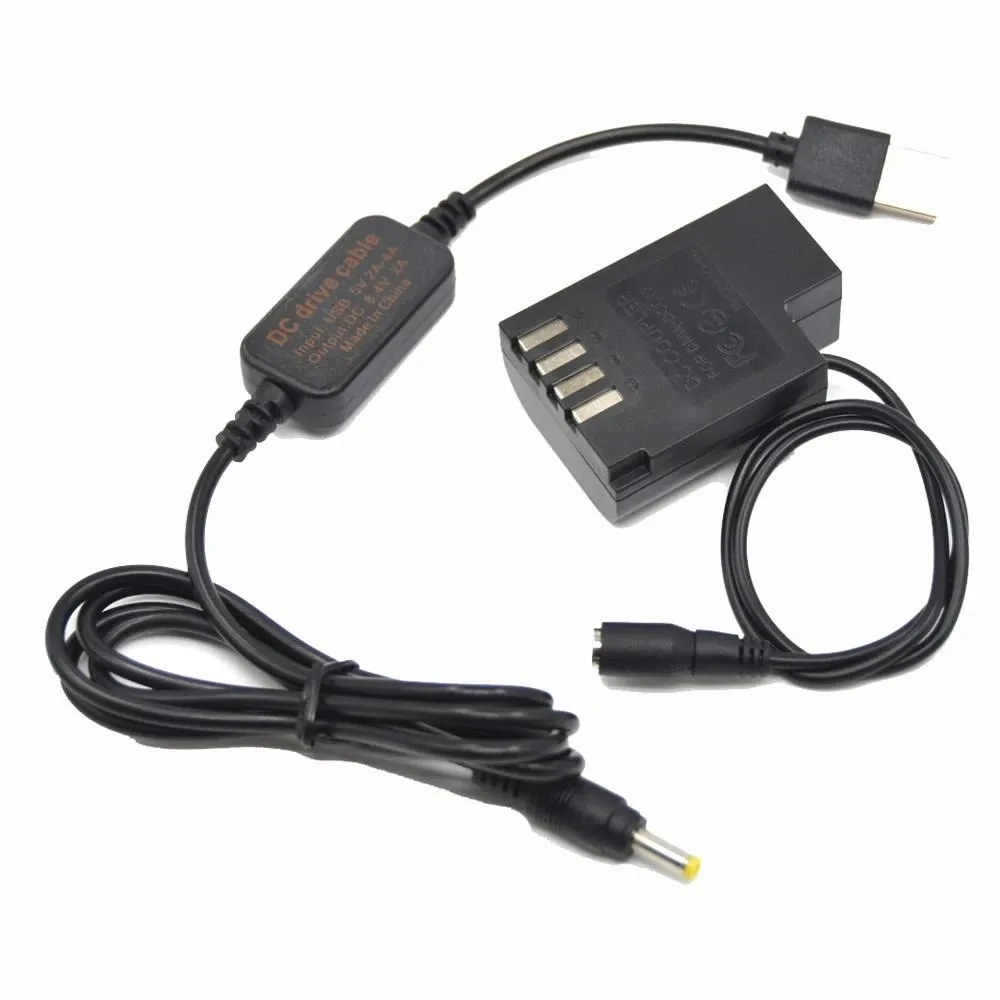 5V USB Power Cable Adapter+DMW-DCC12 DC Coupler DMW-BLF19 BLF19E Fake Battery For Lumix DMC-GH3 DMC-GH4 DMC-GH5 DMC-GH5S GH3 GH4