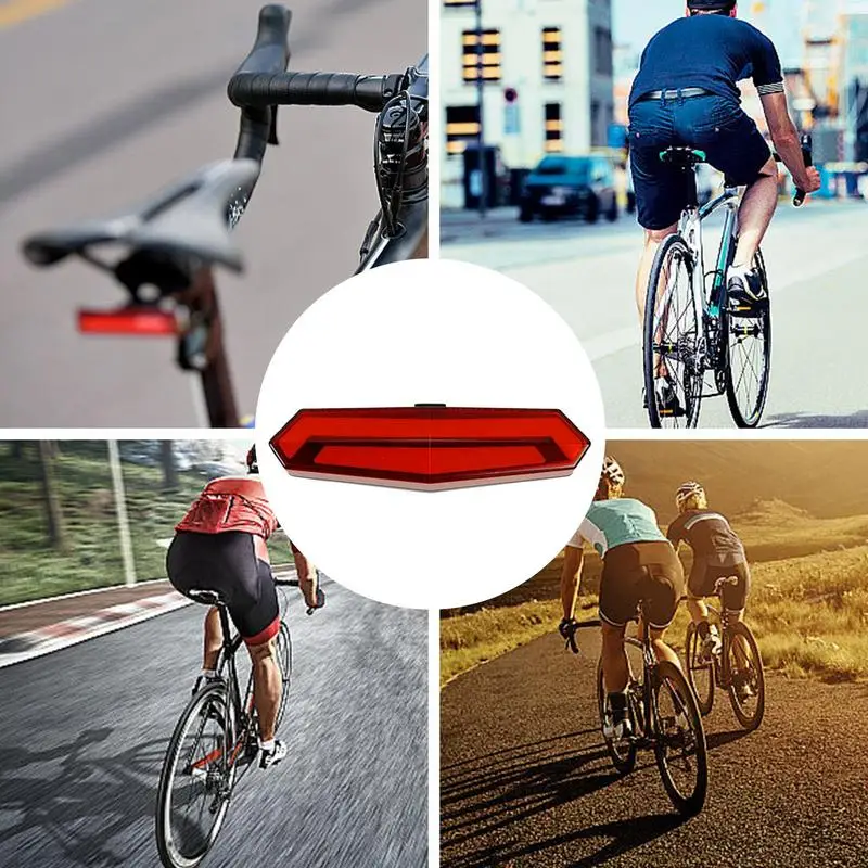 الضوء الخلفي مع إشارات الانعطاف التحكم عن بعد الذكية مقاوم للماء الضوء الخلفي للدراجات قابلة للشحن تحذير السلامة بدوره مصباح الترا #5