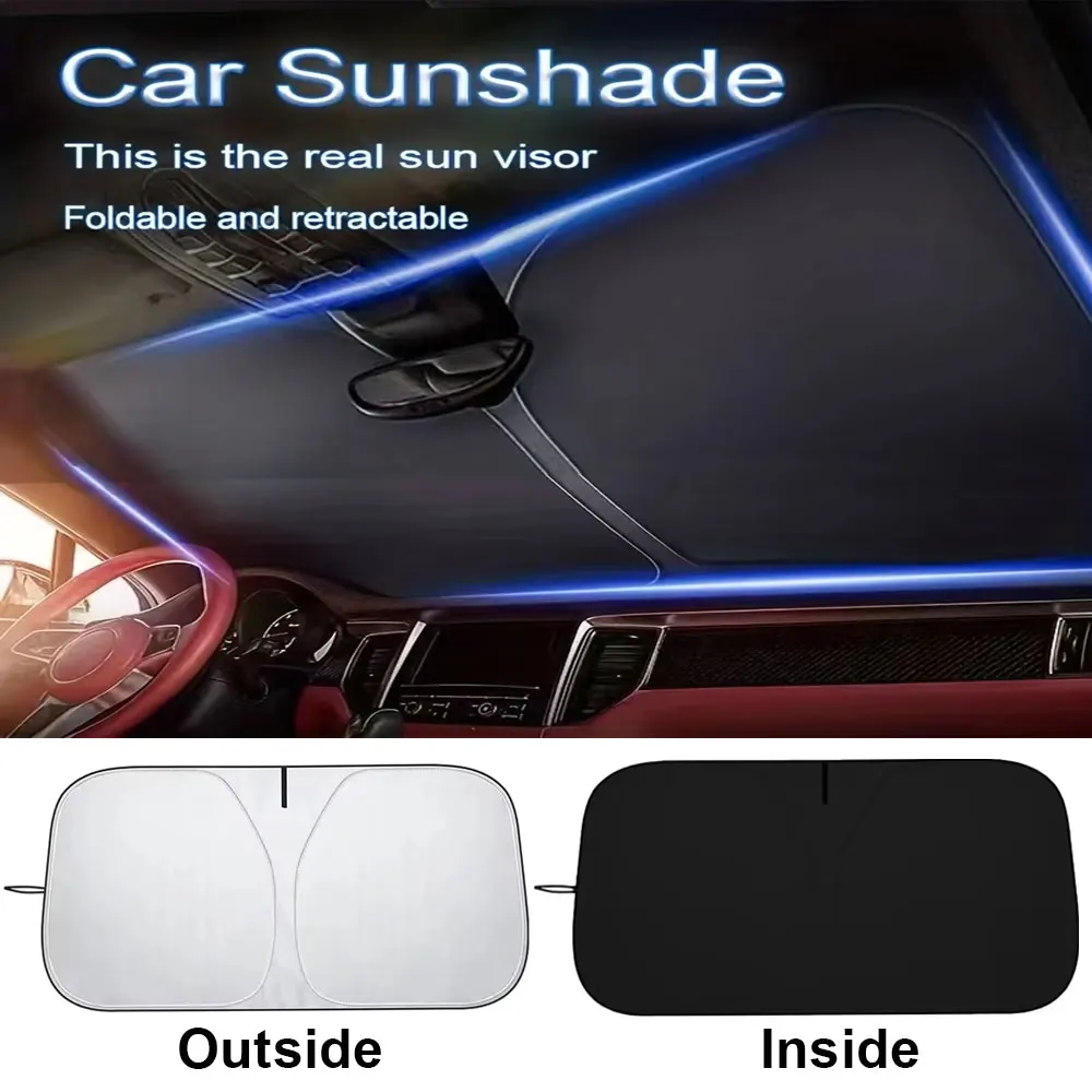

2025 New Folding Car SunShade Cover Visor Windshield Protector Interior Anti UV Sun Windscreen Parasol Auto Accessories Sunshad
