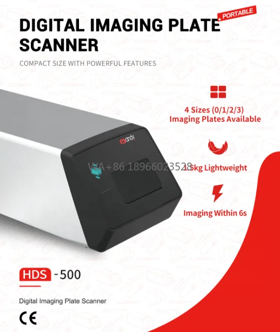 Hot Sale Dental X Ray Sensor Handy HDS500 Digital Imaging Plate Scanner / Intraoral Scanner Imaging System Radiography