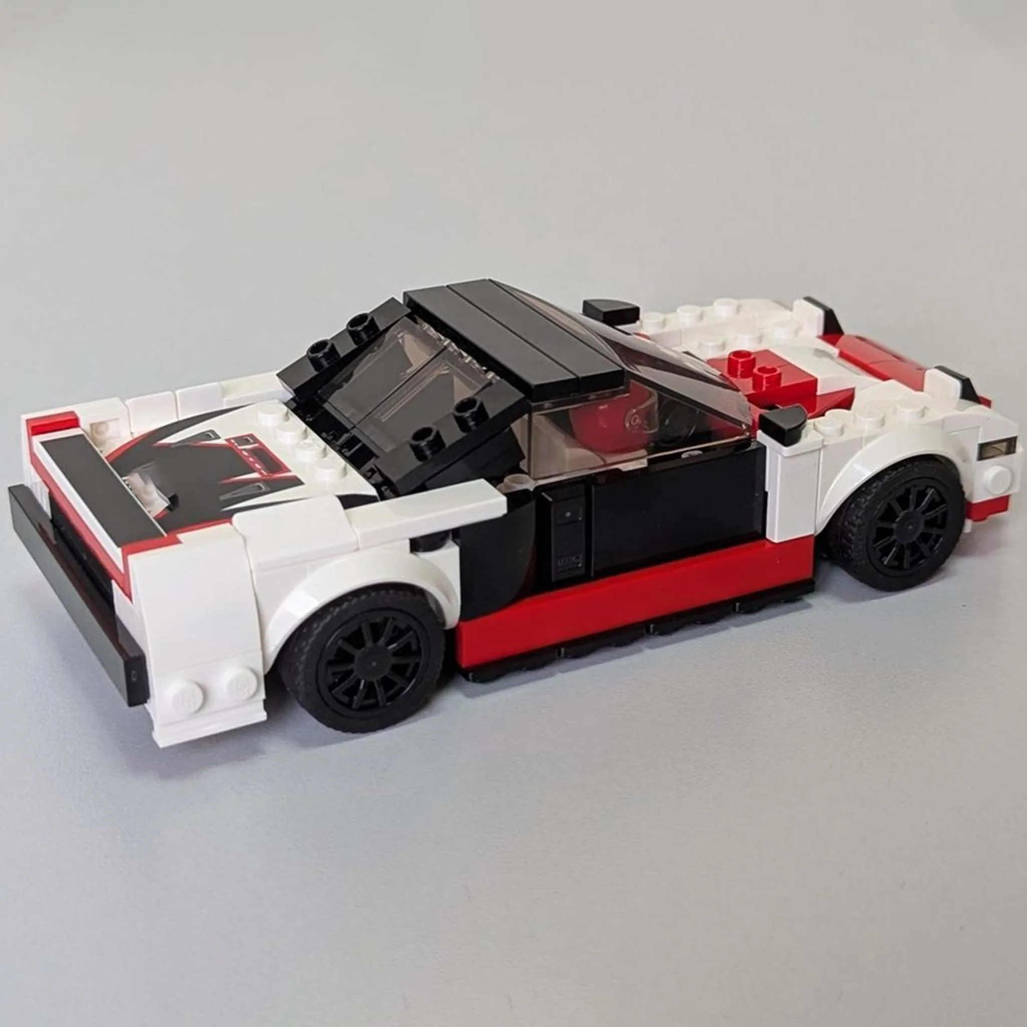 232 قطعة من مكعبات البناء القابلة للتخصيص طراز 76896 NSX MOC لسيارة سباق فائقة السرعة، تصميم نموذج شعبي بسيط، لعبة DIY، هدية عيد ميلاد