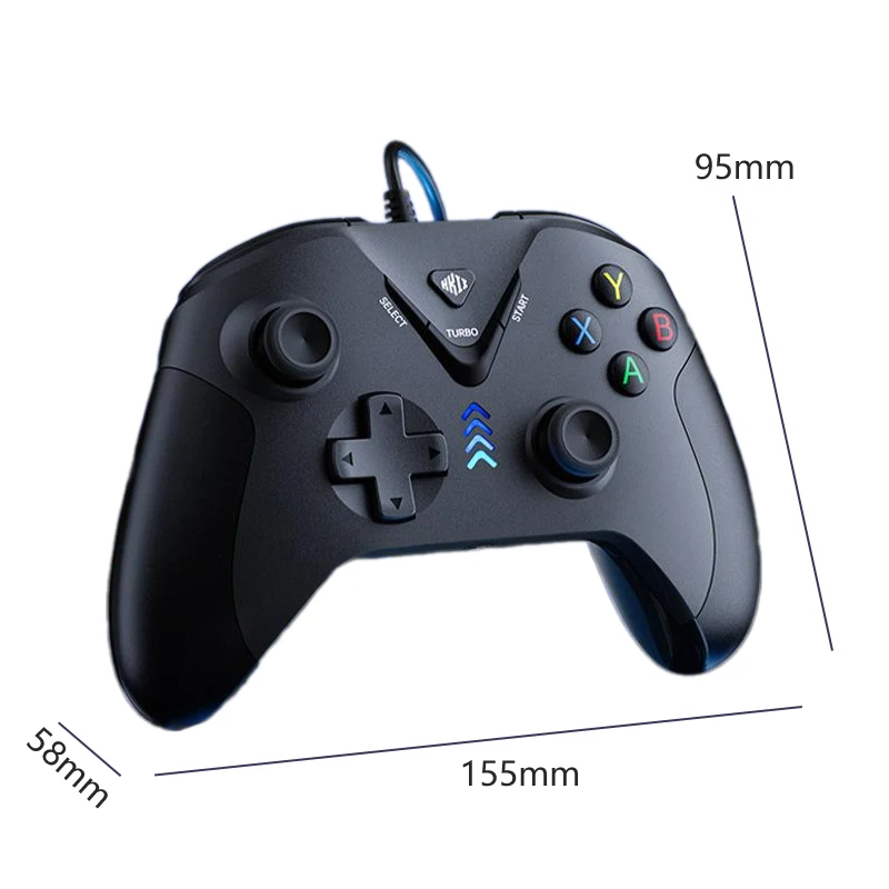 Neuer kabel gebundener Game controller Dual Hall Linear Trigger geeignet für PC Android Smart TV PS3 somatos ensor ischen Vibration Game Controller