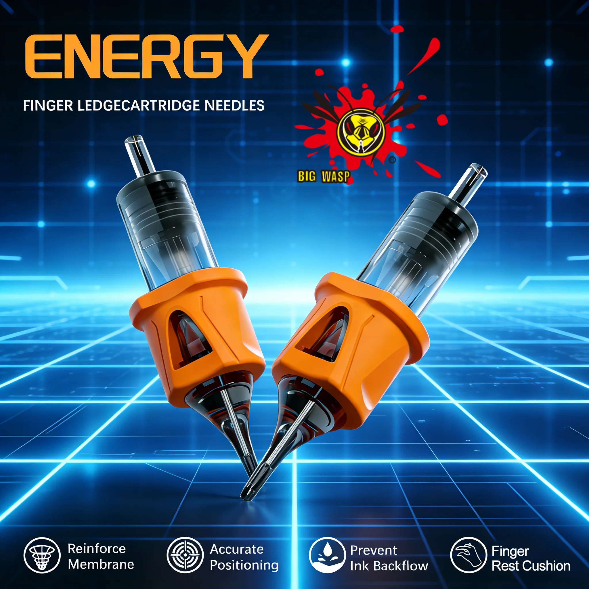 

BIGWASP 20PCS Cartridges Needle RL/RM/RS/M1 #10 0.30mm #12 0.35mm Disposable Sterilized Safety Tattoo Needle For Tattoo Machine