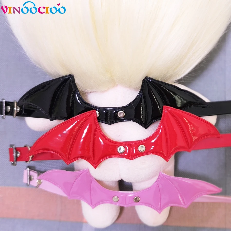 20cm Cotton Doll Belt Waistband with Wings Handmade Artificial Leather Size Adjustable DIY Cotton Doll Accessories Girls Gifts