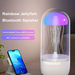 Creative Portable Bluetooth Speaker Colorful Jellyfish Lamp HiFi Stereo 3D Surround Subwoofer Home Theater Sound System