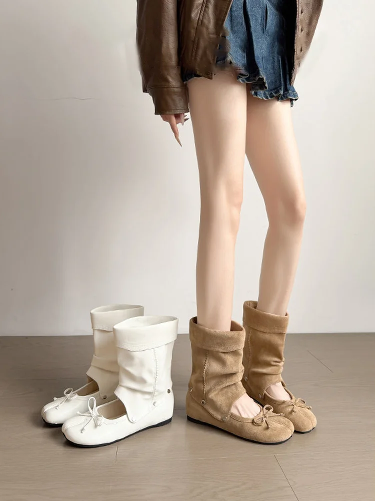 retro-detachable-two-way-wear-knot-split-toe-ballet-shoes-booties-short-boot-korean-style-summer-fashion-boots