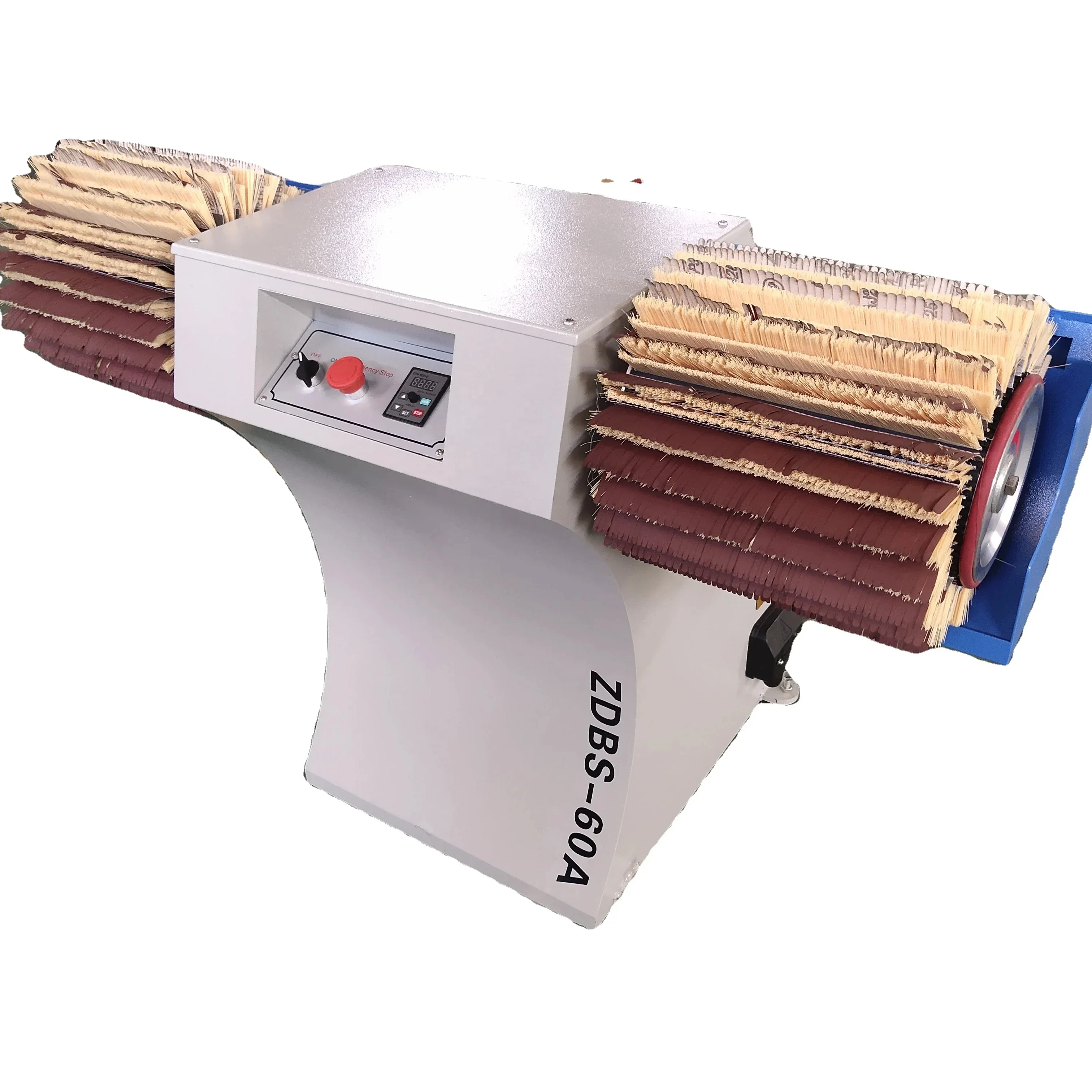 

ZDBS-60A Double head manual brush edge sanding machine wood sander for curved wood