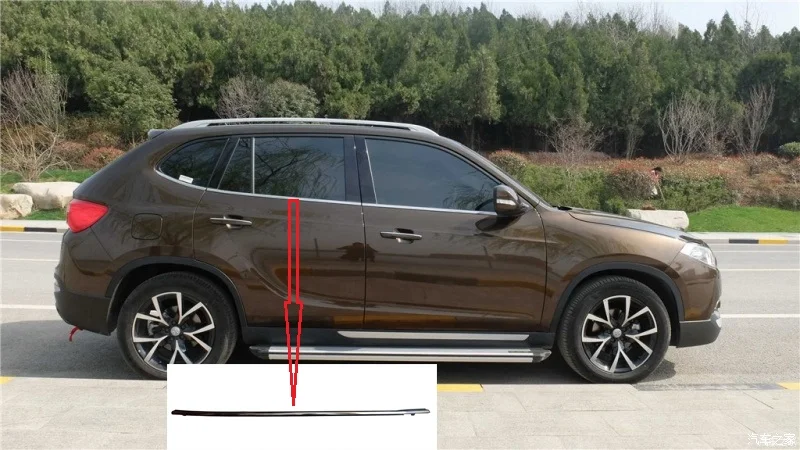 RR DOOR OUTERSIDE WATER CUT WITH BRIGHT STRIP (BRILLIANCE V5 )