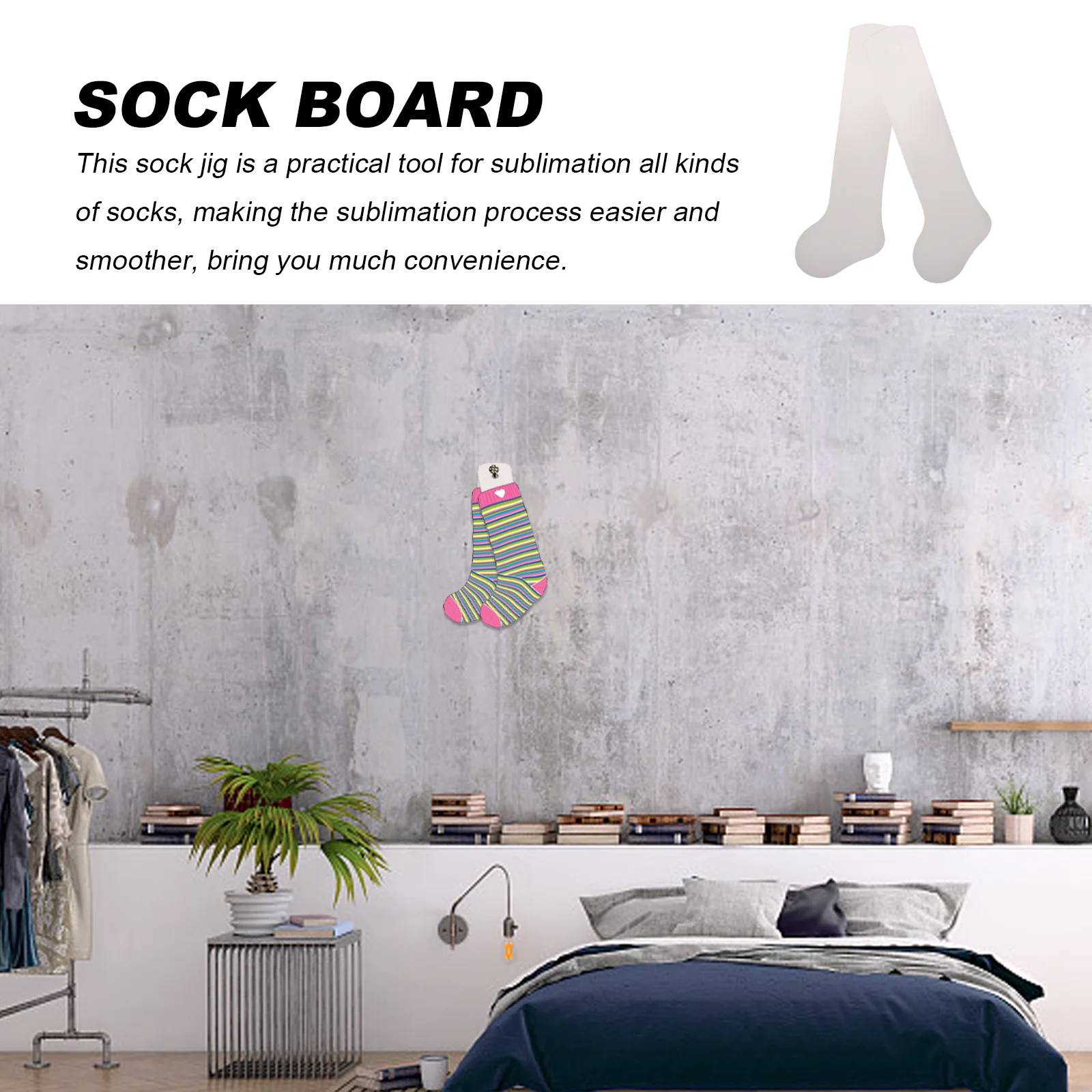 2 Pcs Commercial Sock Shaping Board Heated Socks Small Sublimation Miss Adhesive