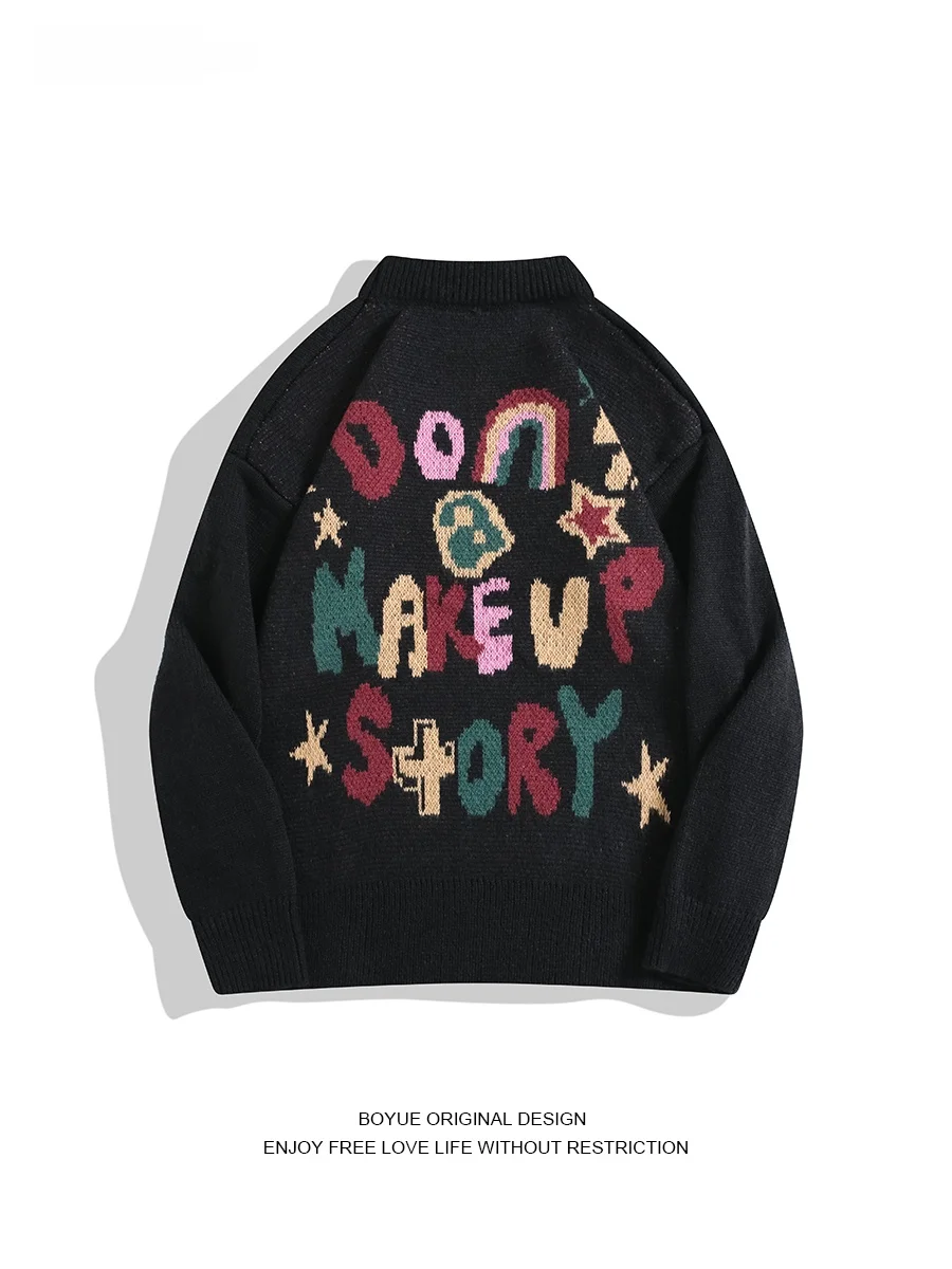 

Мужской свитер BOYUE: мягкий, теплый, вязаный, осенне-зимний, с круглым вырезом, повседневный, свободного кроя, удлиненный рукав, для пар