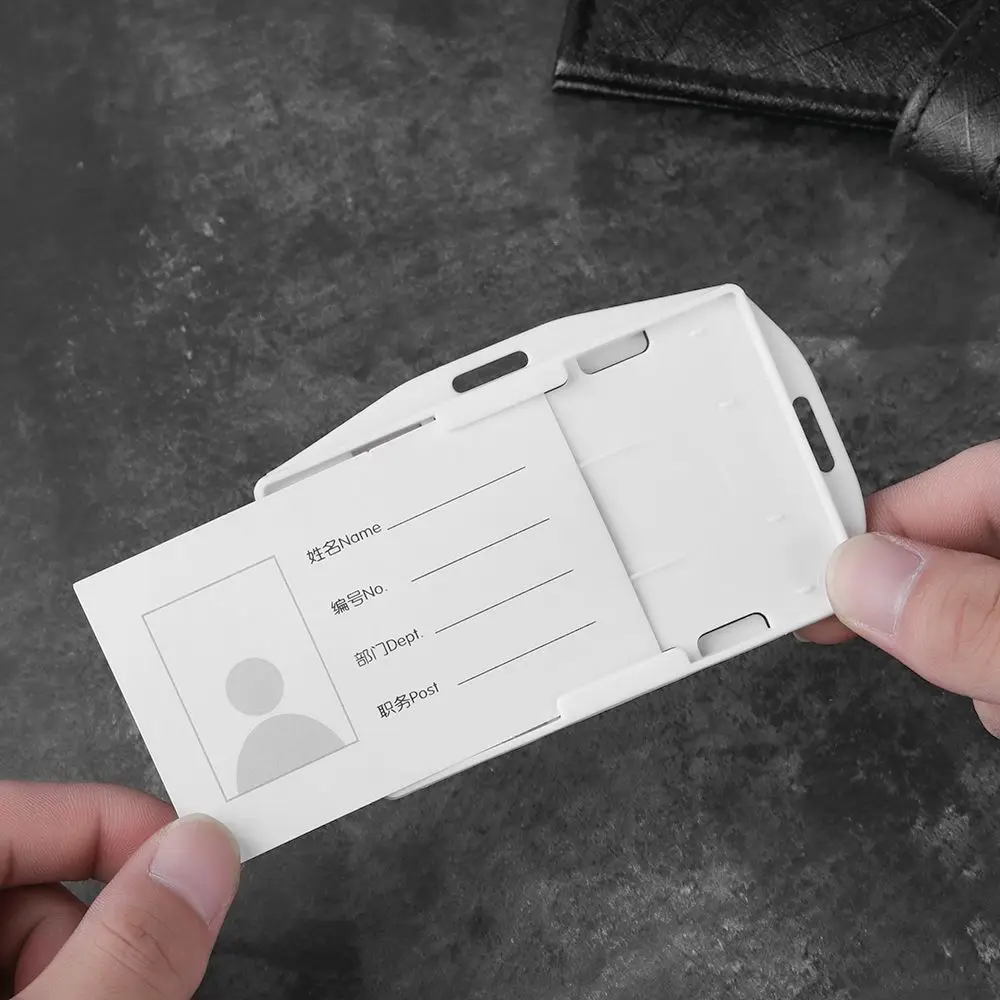 Portable Practical Unisex Badge ID Business Case Office School Multi-use ID Card Pouch Card Sleeve Work Card Holders Name Card