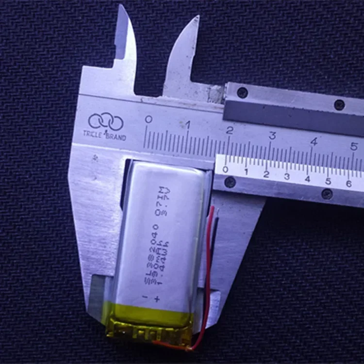 3.7V lithium polymer battery, MP3 point reading pen, MP4 flash shoes, luminous shoes 382040, recording pen 402040 Rechargeable L