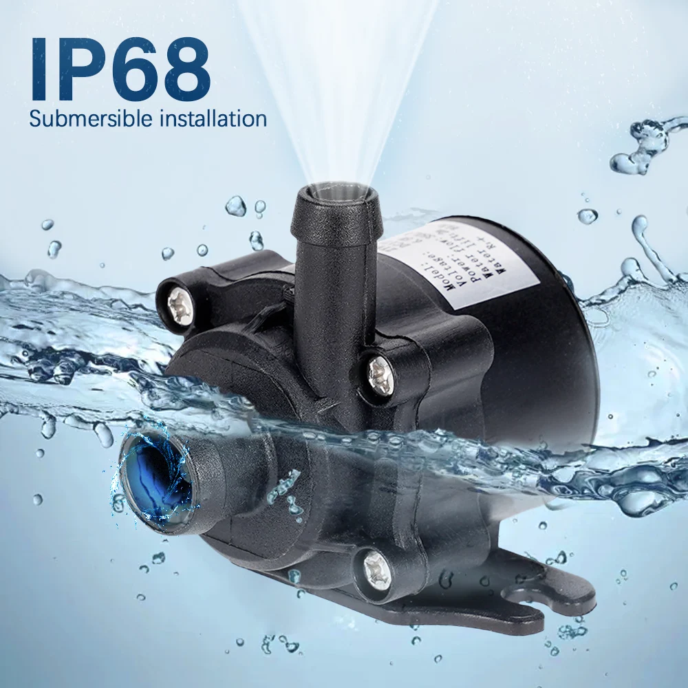 

Ультра тихий насос мини DC 12 В бесщеточный двигатель 6,5 Вт аквариумный насос для дайвинга адаптер аквариум сад пруд фонтан аквариум