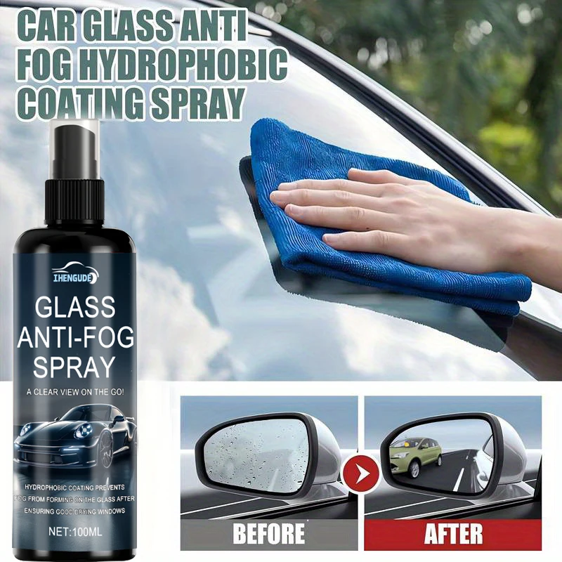 Anti-Fog Coating - Innovative Formula Creates an Invisible Barrier, Rainproof and Waterproof Spray, Resists Rain and Water Stains, Ensures Optimal Visibility for Professional and Personal Use, Suitable for Car Windows, Mirrors, Bathrooms, Helmets, Glasses, Etc.