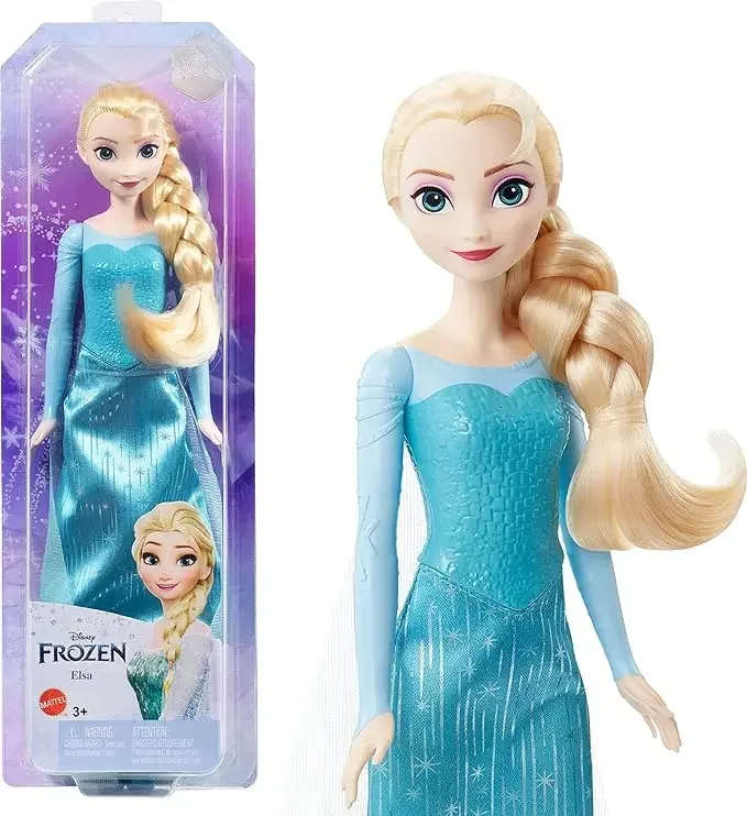 Original Mattel Elsa Anna Sisters Doll Fashion Signature Look Blonde/Red Hair Princess Dress Toys for Girls Movie Character Gift