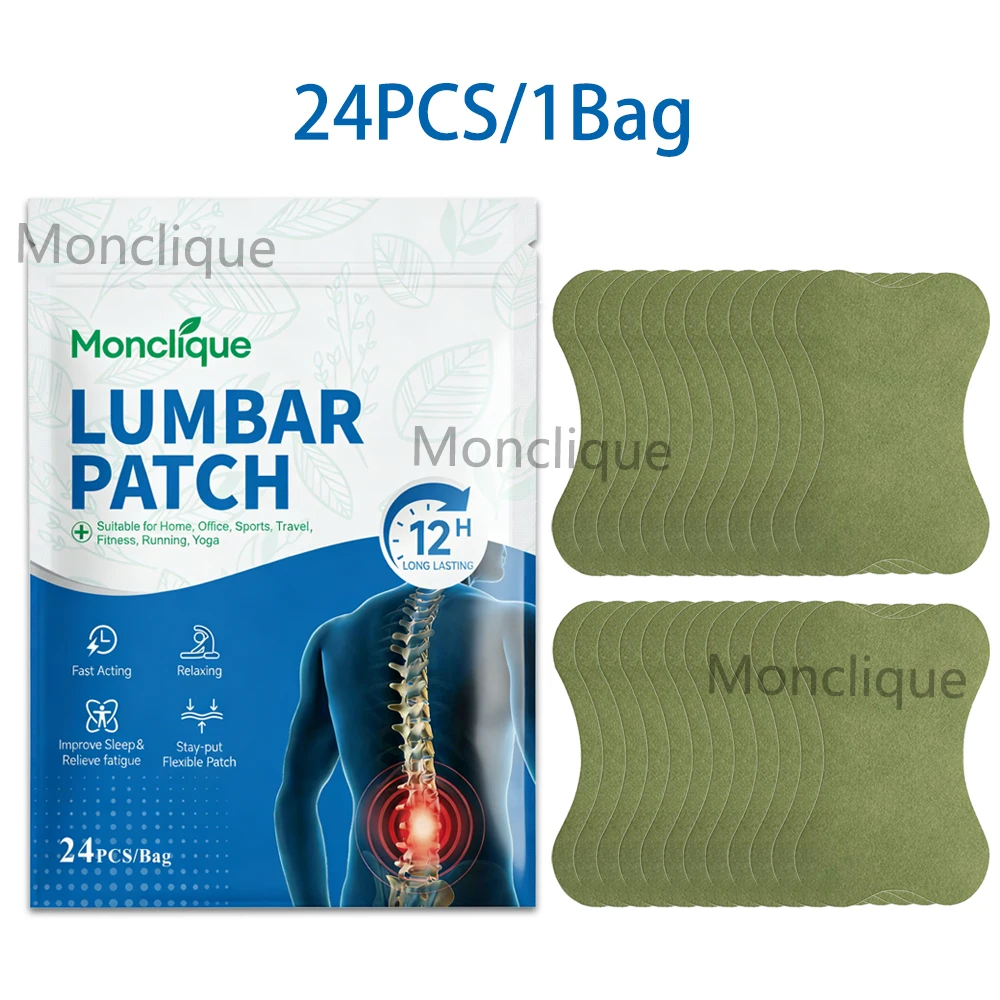 24/120PCS Lumbar Massage Patch Cervical Spine Support Care Patch Lumbar Waist Breathable Sticker Relax Muscles Massage Tool