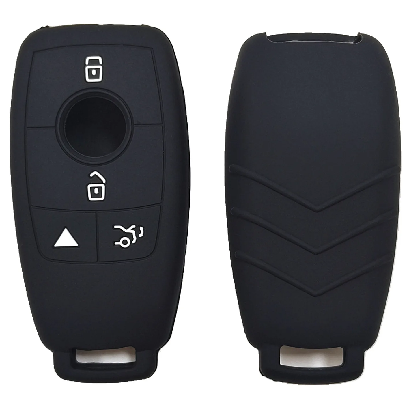 Suitable for Mercedes-Benz S-Class S400L key cover C-class C260L new E-class remote control 4-button hollow silicone key cover