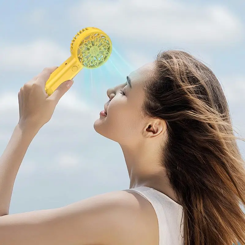 

Portable Fan Handheld Powerful Adjustable USB Hand Fans Personal Cooling Device For Daily Commuting Car Travel Beach Trips