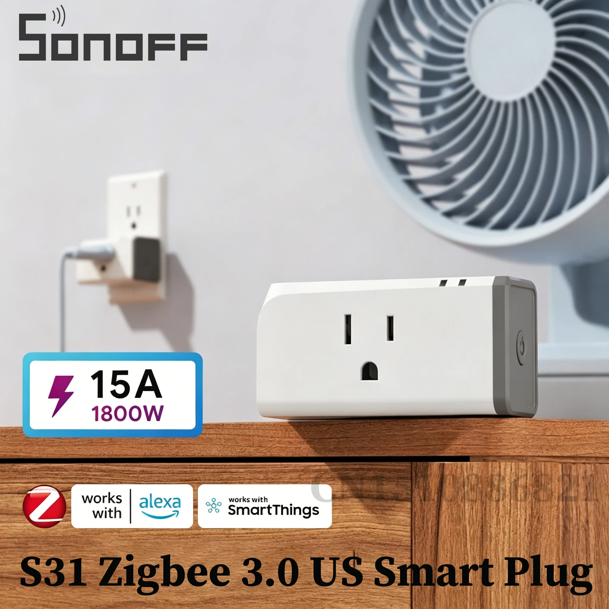

Умная розетка SONOFF S31 Lite ZB Zigbee 3.0 (15А, США) с беспроводным дистанционным управлением, таймером и голосовым управлением через Alexa и Google Home