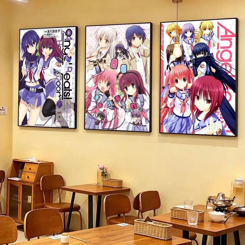 anime Angel Beats! Poster Poster HD Printing Cozy and Warm Style for Home Decor for Bedrooms Cafes Gift Giving