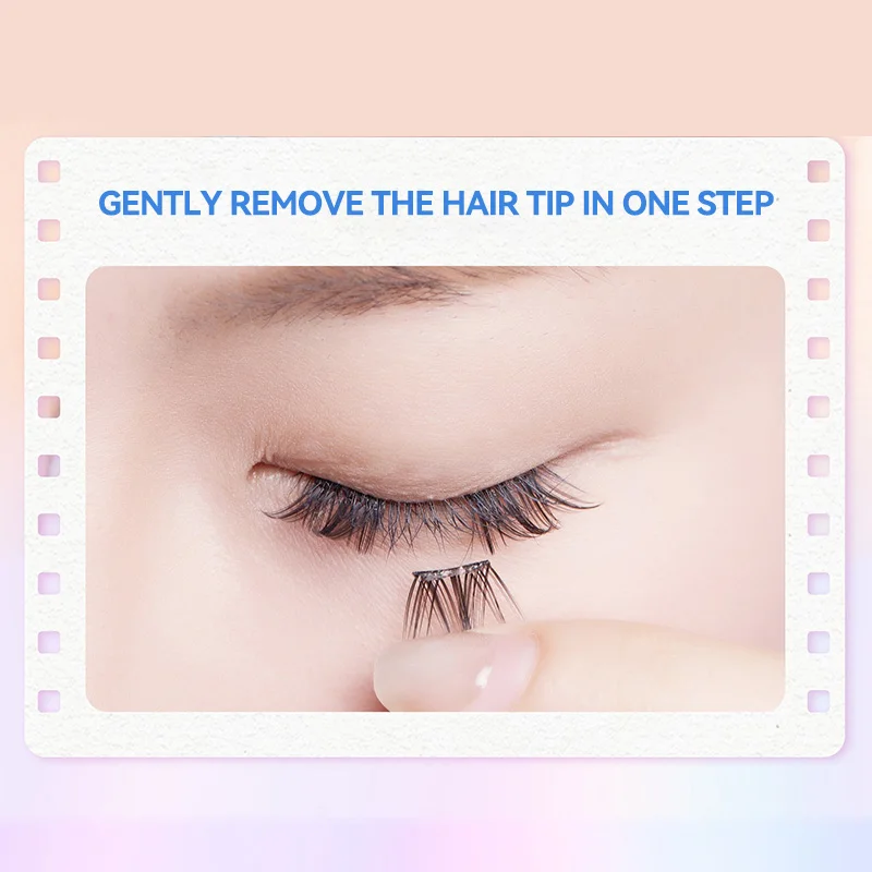 Faux cils sans colle – Série animale, boucles et volume naturels, bande fine segmentée pour une application facile, parfait pour les débutants