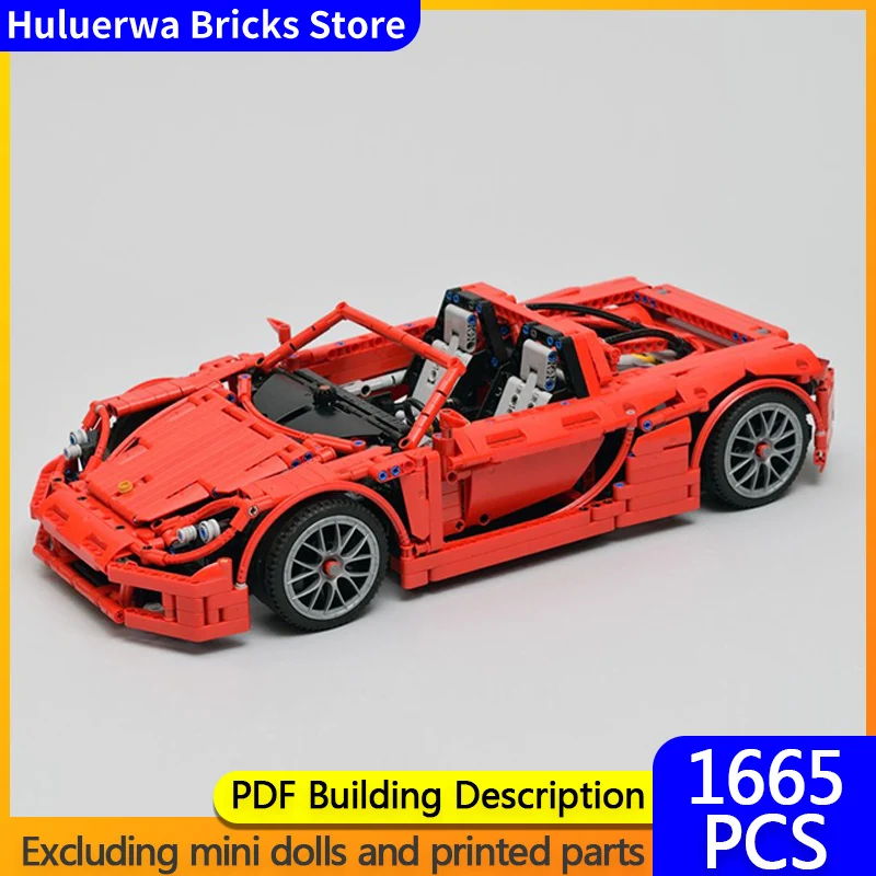 

Модель скоростного гоночного автомобиля MOC, строительные кирпичи, Carrera GT Hypercar, модульная технология, подарки, праздник, сборка, детские игрушки, костюм