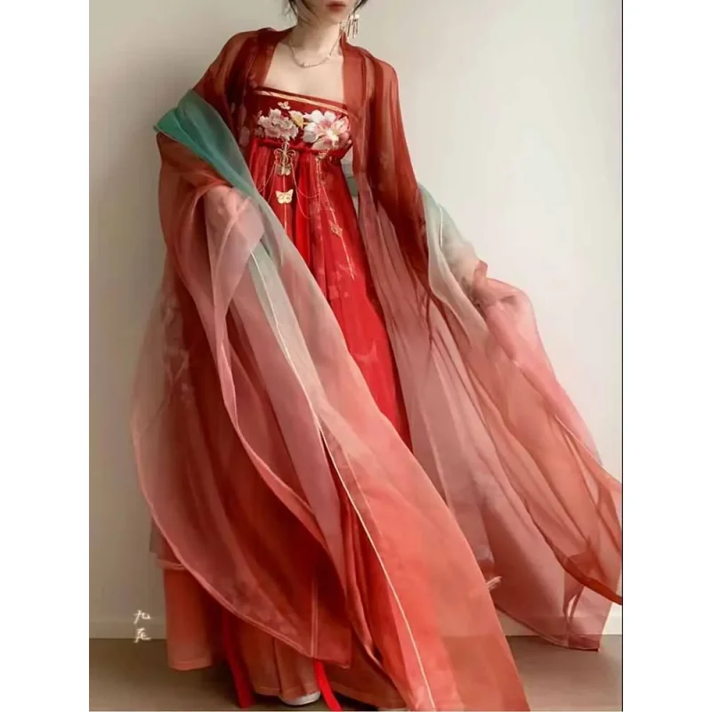 Oversized  Hanfu Dress Women Large Size 10XL Chinese Tang Dynasty Red Hanfu Halloween Cosplay Costume Party Outfit Plus Size 8XL - view 3
