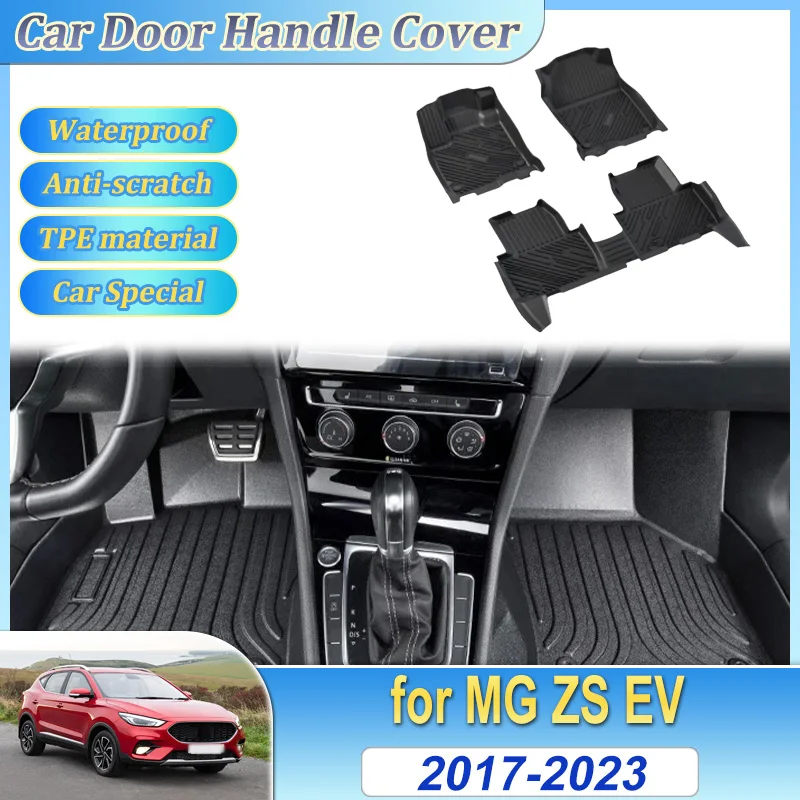 

Rug Interior For MG ZS EV MGZS 2017 2018 2019~2023 Car LHD Floor Mat TPE Foot Pad Leather Panel Liner Carpets Custom Accessories