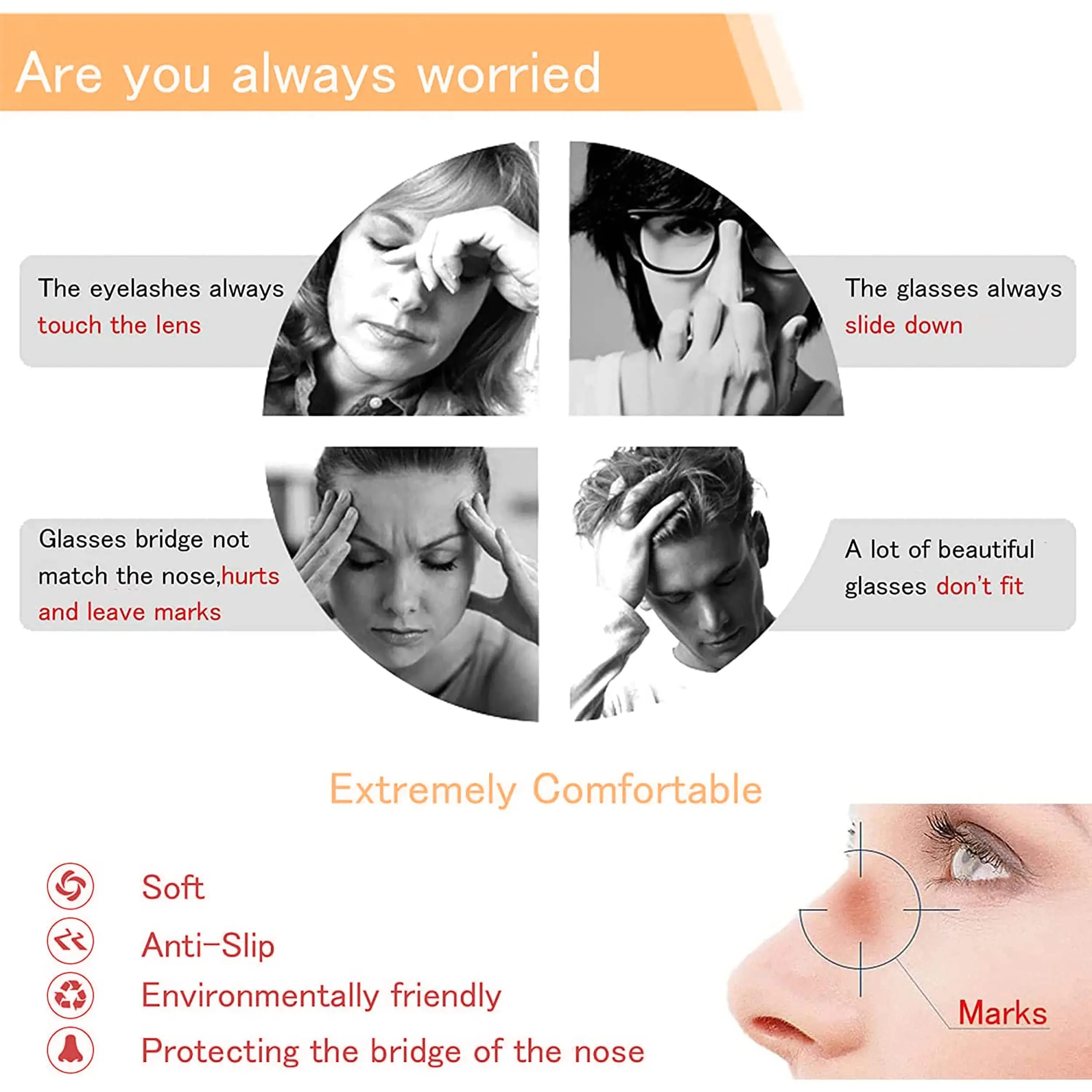 30-teiliges Brillen-Reparaturset mit weichen Nasenpolstern für Brillen und Sonnenbrillen, Schrauben, Brillen-Reparaturset – Detail 4