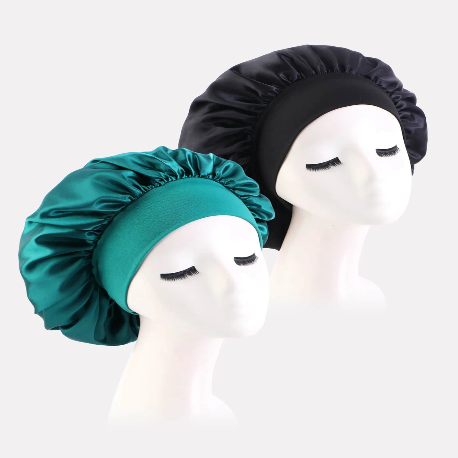 2pcs Womens Extra Wide High Elasticity Headband Sleep , Chemo Hat, Hair Bonnet For Daily Use Silk Bonnet Satin Bonnet Hairspray