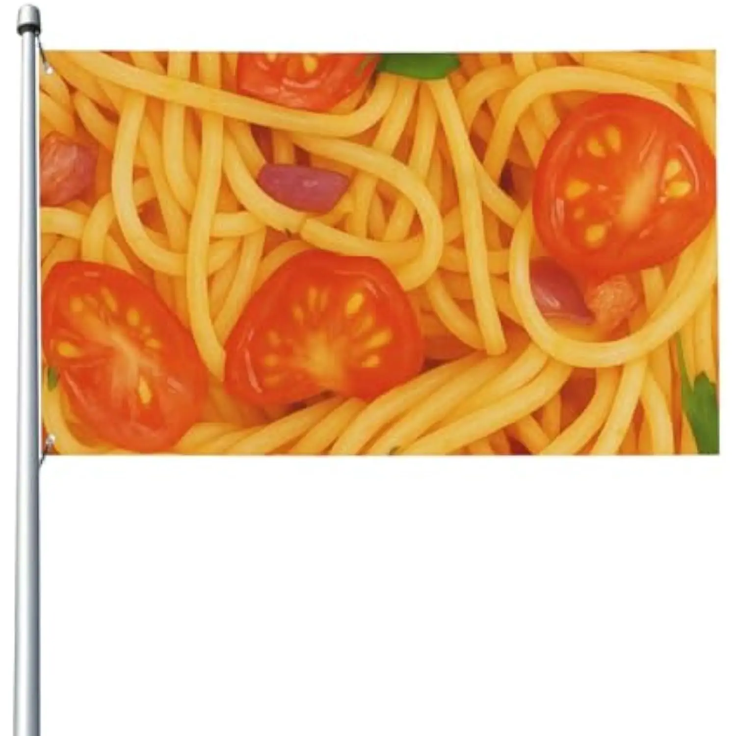 Spaghetti Tomato Pasta Garden Flag Italian Food Polyester Decoration Banner Outdoor Indoor