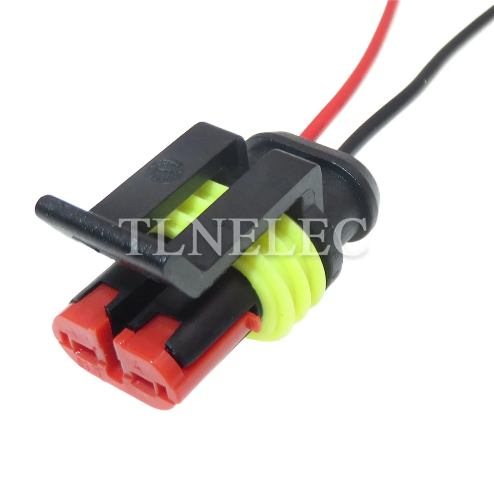 2 Pin Way Automobile Wire Cable Connector with Wires Car Unsealed Sockets 282104-1 282080-2