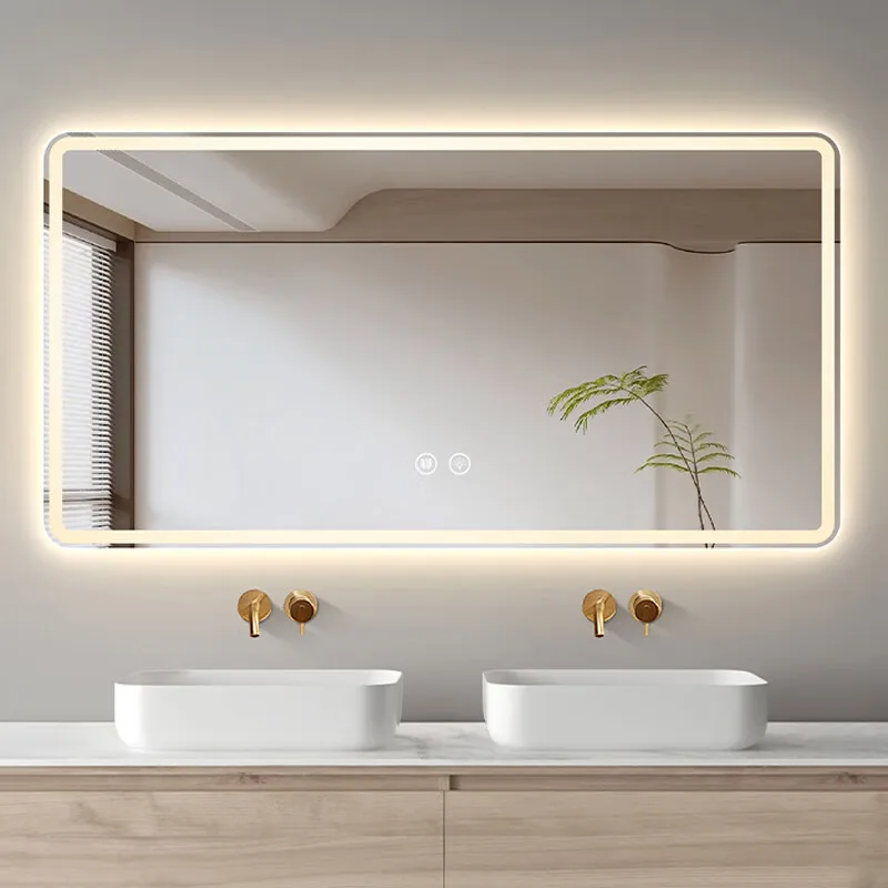 

Smart bathroom mirror, touch bathroom makeup mirror, household