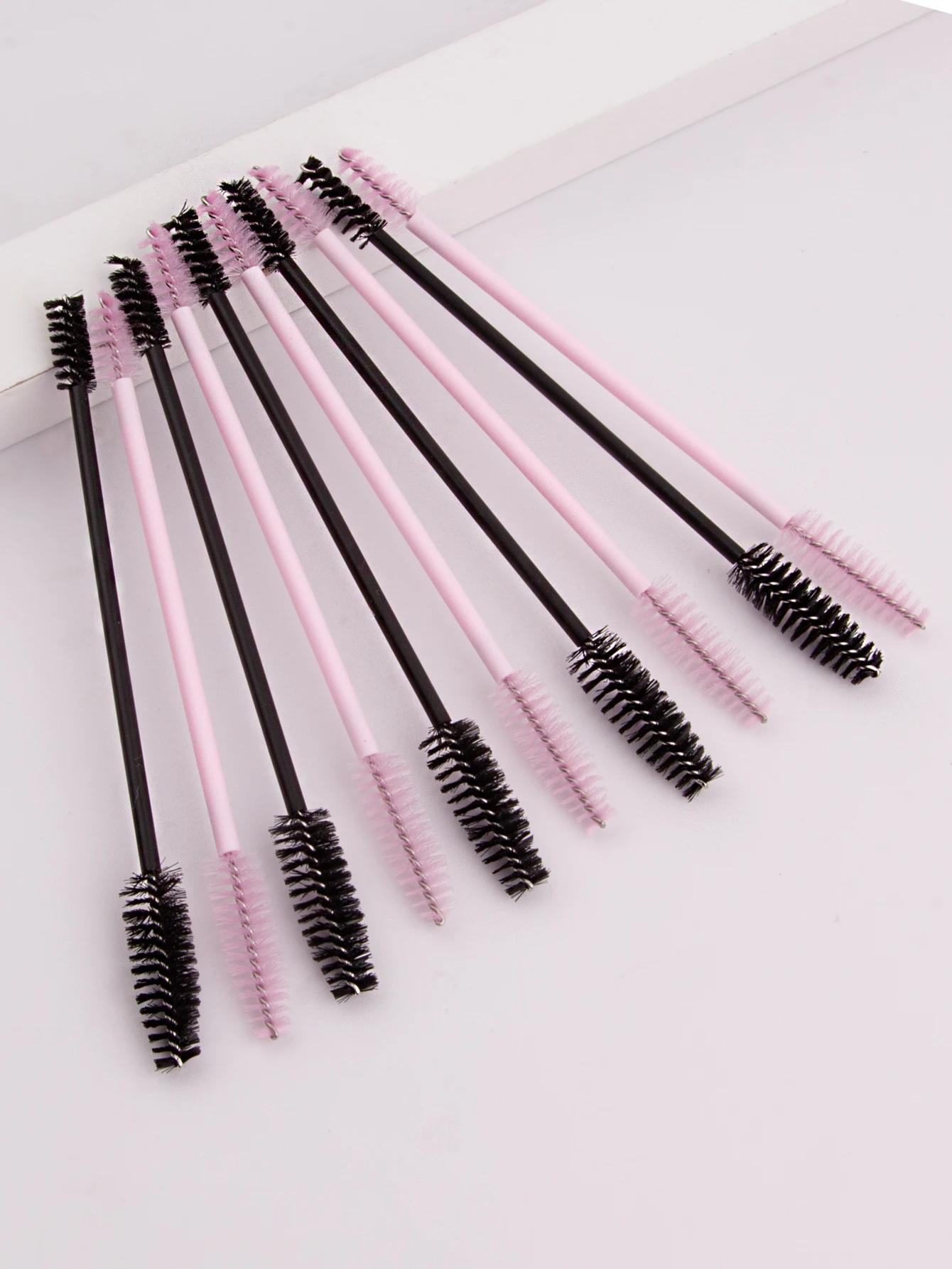 Double headed eyelash brush makeup brush eyebrow comb spiral brush eyebrow brush eyelash comb beauty tool can be bent