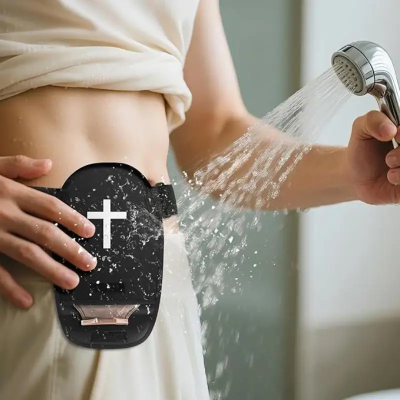 1 Stück verstellbarer Gürtel aus Polyamid für Stoma-Beutel, wasserdichte Duschbeutel-Einlagen für Stoma, Urostomie, Ileostomie, Genesung – Detail 2
