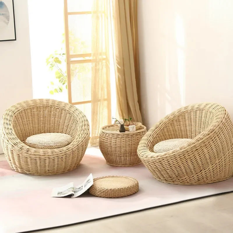 Outdoor rattan sofa balcony rattan chair three-piece combination waterproof leisure garden outdoor furniture