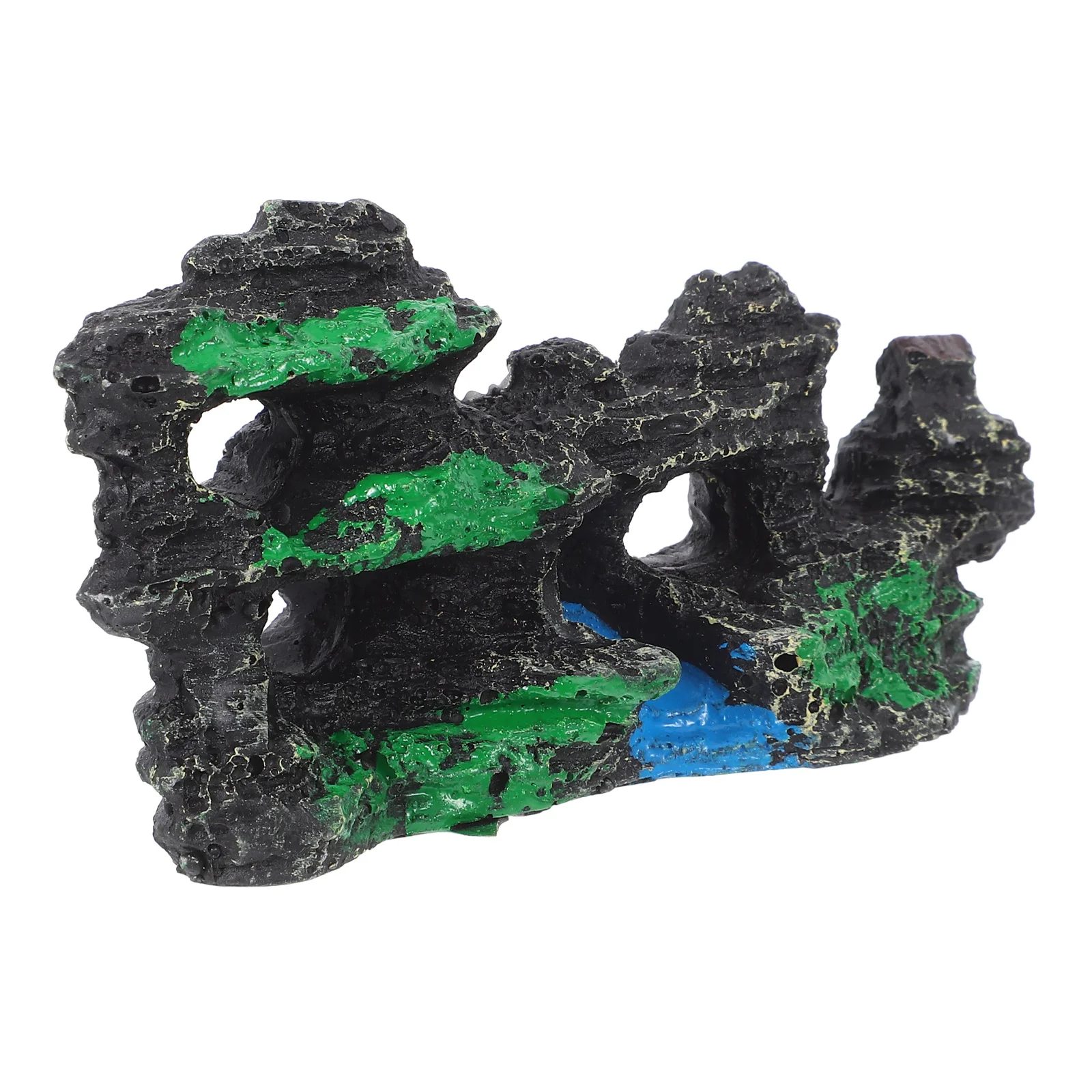

Aquarium Rockery Decoration Small Resin Mountain Landscape with Hiding Caves for Fish Shrimp Tank Decor Play Shelter Simulation