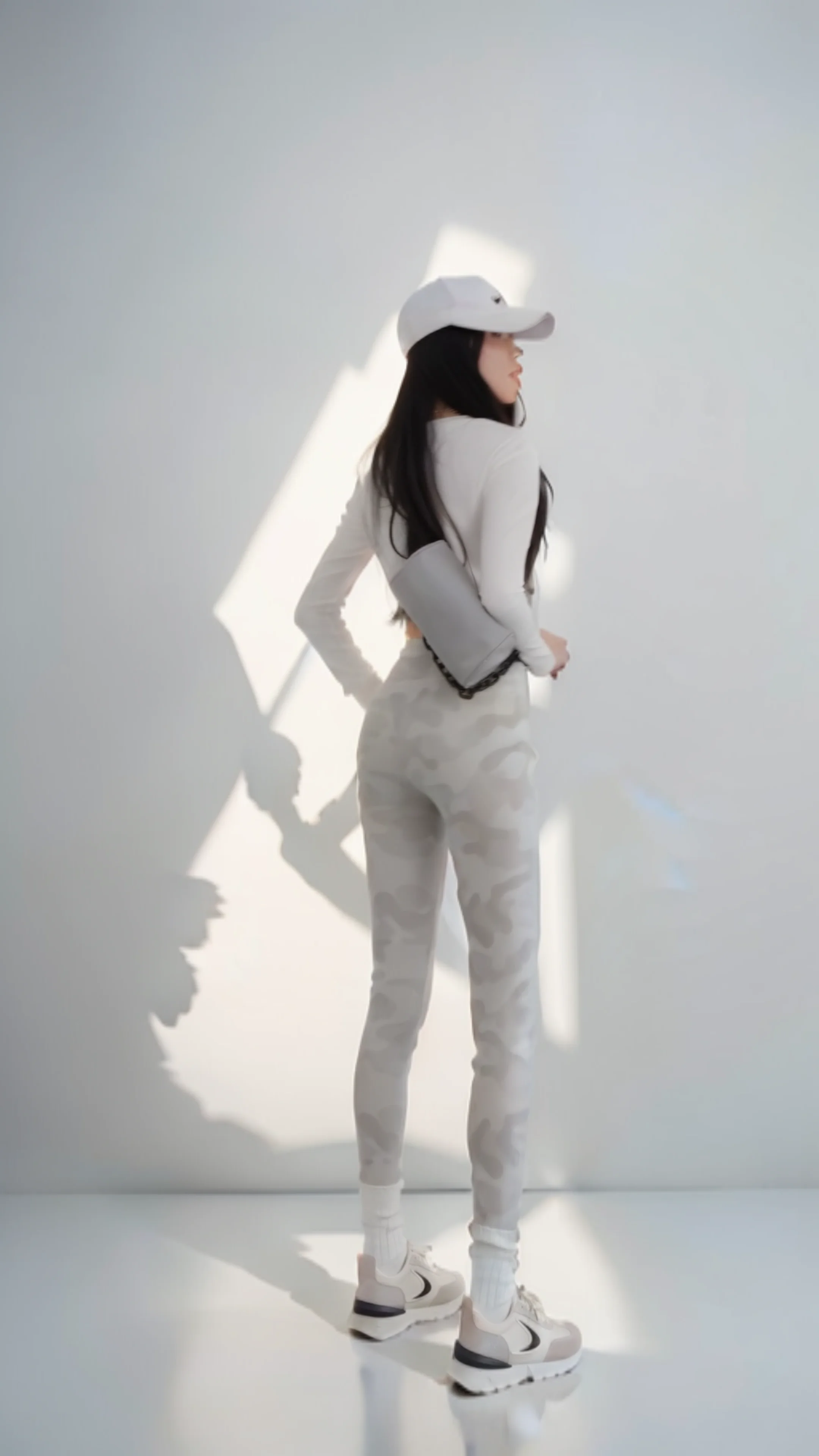 Leggings für Damen, gerippt, seitlich geschnitten, rutschfest, Bodybuilding, Dreiviertel-Mittelkalb, Anthrazit, Flusen, Schnürung, Polar-Beflockung, Club, sexy