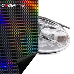 Car Headlight Tint Film Fog Light Taillight Headlights Honeycomb Lamp Vinyl Self Adhesive Waterproof Sticker for Car Accessories