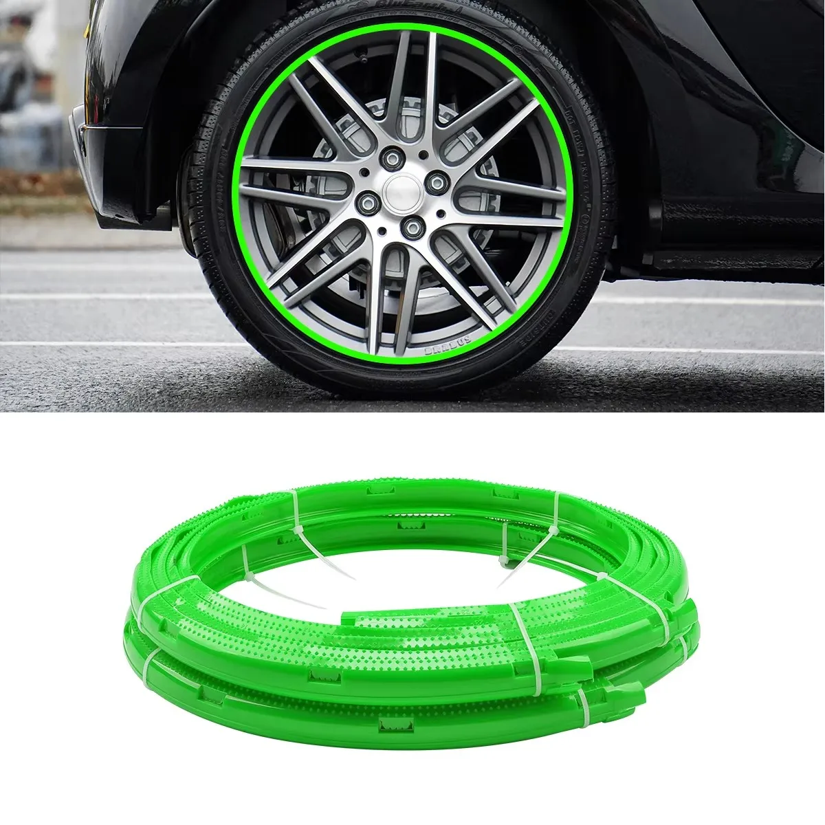 Universele 4-delige set Automotive13-24" Track Rim Krasbestendige Decoratieve Beschermende Ringstrip Decoratieve Exterieur Accessoires