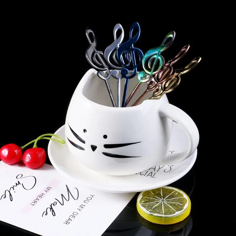 Stainless Steel Musical Note Coffee Tea Stirring Spoon for Creative Cutler 11UA