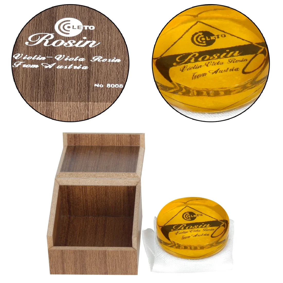LETO Violin Resin Rosin 8008 Violin Viola Cello Rosin Black Bows Erhu Bow Strings Pine Resin Colophony Improve The Sensitivity - view 2