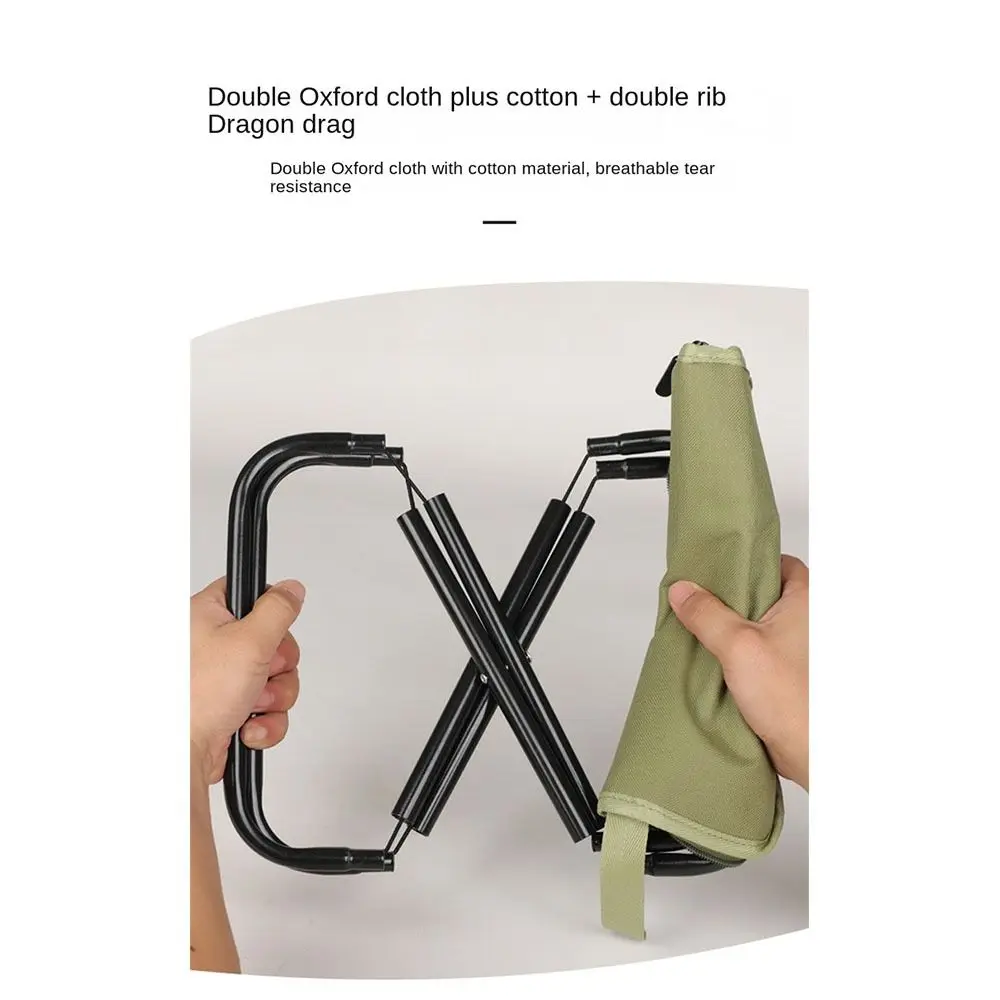 

Portable Ultra Light Camping Folding Chair Super Load-Bearing Handbag style Fishing Stool Wear-resistant Folding Stool Riding