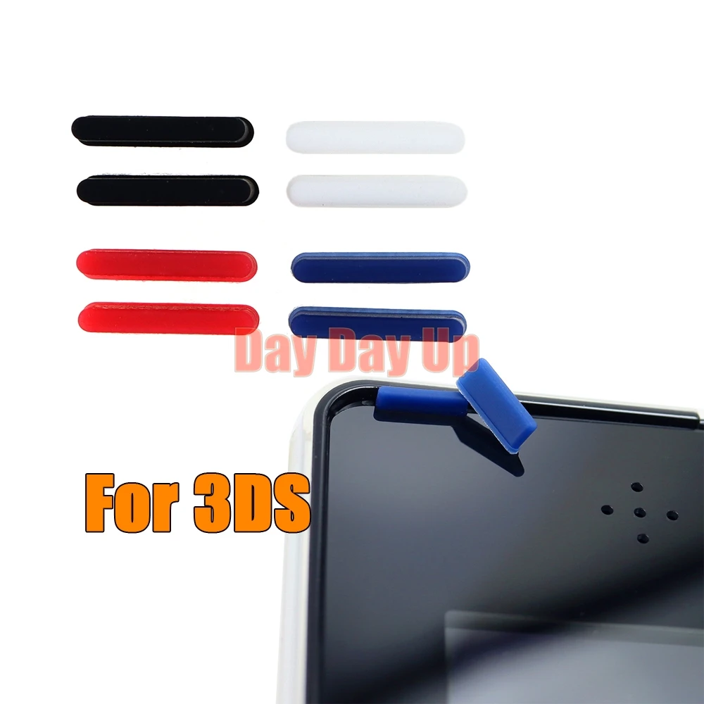 1 Juego de cubierta trasera de botón inferior para consola 3DS, cubierta de pies de goma, reemplazo de pantalla superior para Accesorios Nintend 3DS
